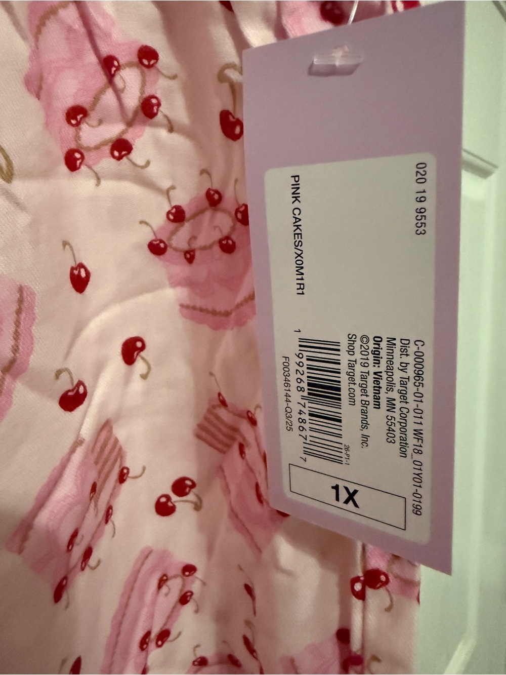 Target Pink Cake & Cherry Print Cotton Sleep Shorts - Picture 3 of 3